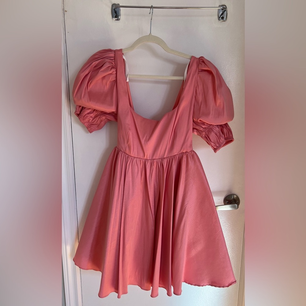 Regency babydoll bow back dress